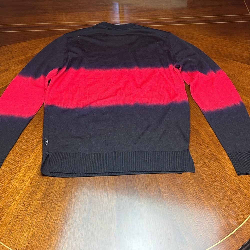 Emporio Armani Navy & Red Tie-Dye Ombre Sweater – Women’s Medium Size XS - Picture 11 of 12